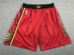 NBA Atlanta Hawks Homme Basketball Shorts Rouge